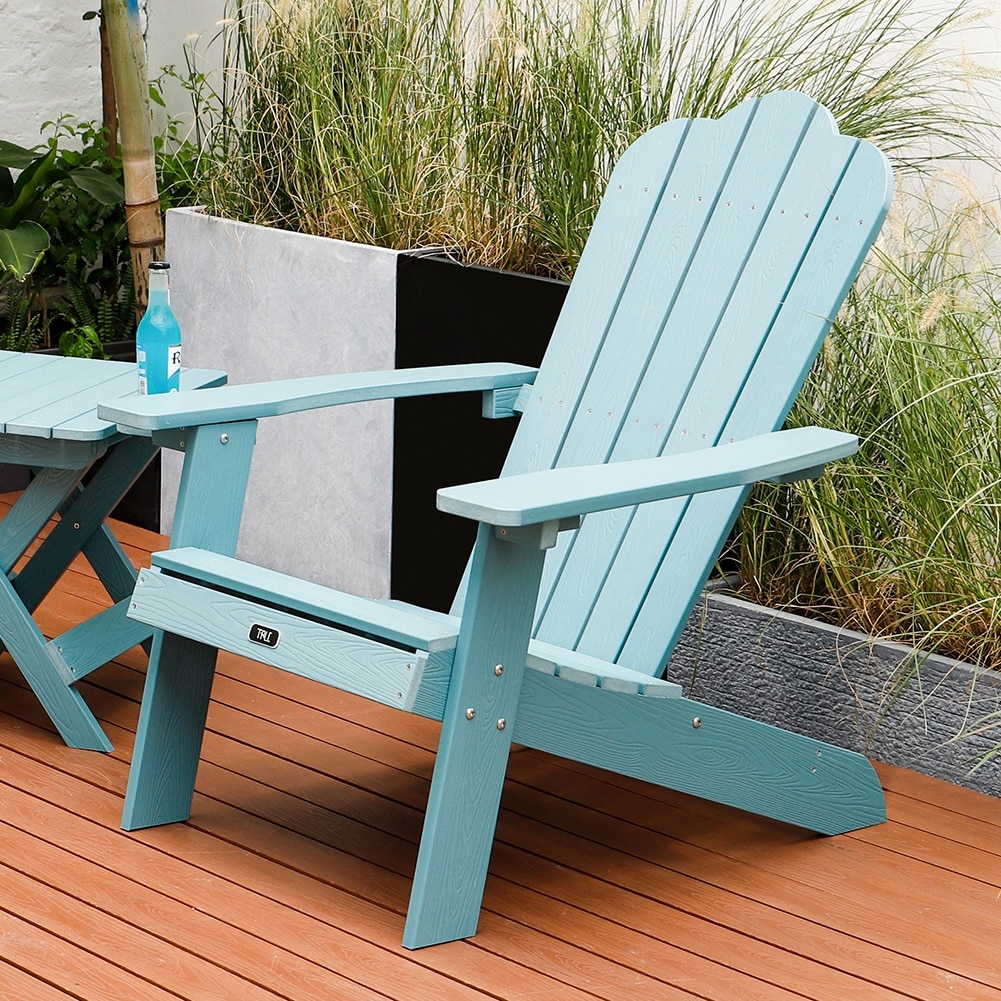 Backyard Furniture Adirondack Chair Painted Seating with Cup