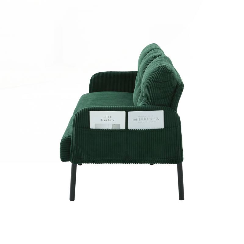 Oversized Loveseat, Modern & Plush Double-seater Sofa, Corduroy Upholstered Couch