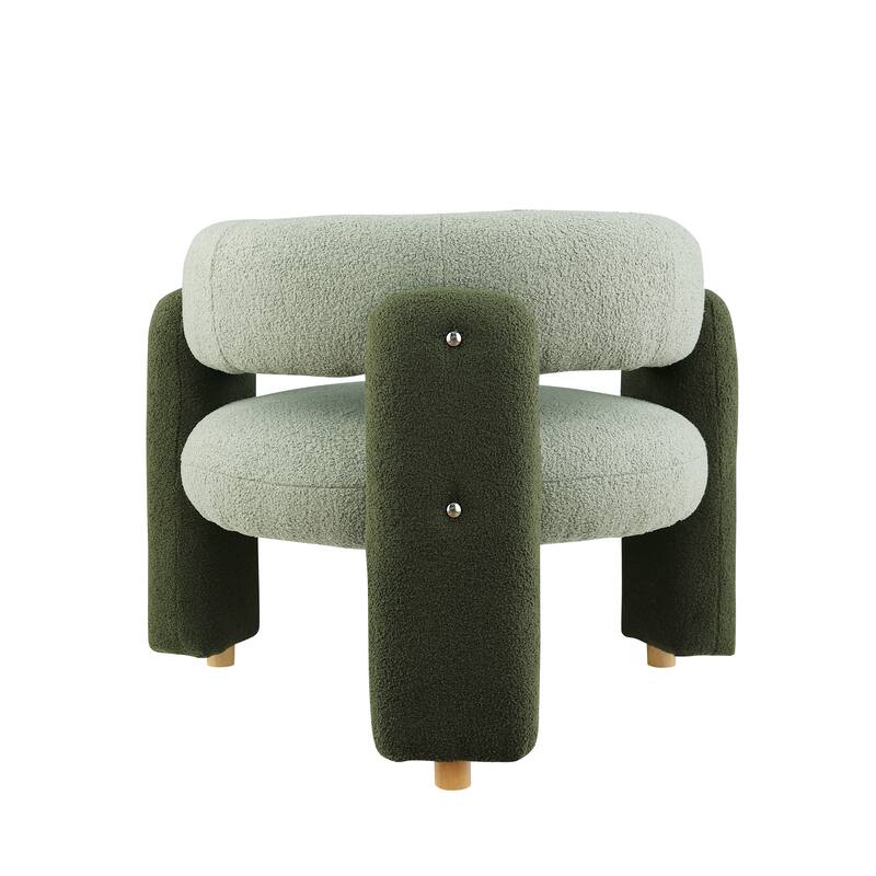 Modern Accent Chair With Solid Wood Frame, For Living Room, Bedroom, Lounge Area, Office