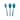 Mrs. Anderson's Baking Spatula, Turquoise Blue, 3-Piece Set