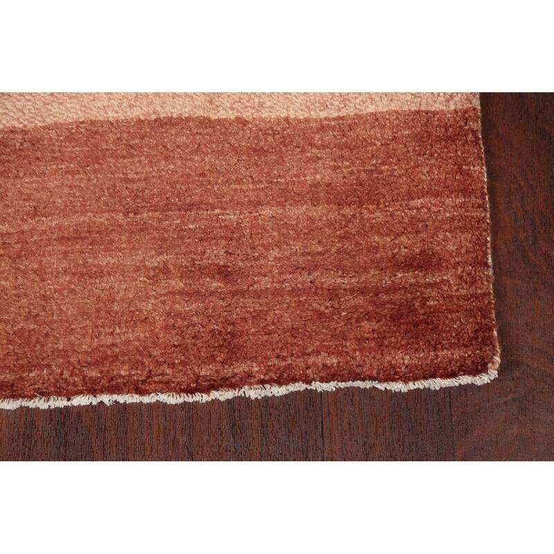 Contemporary Gabbeh Kashkoli Oriental Wool Runner Rug Handmade Carpet - 3'2" x 15'11"