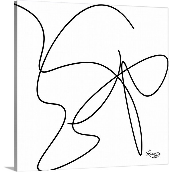 "Black Line On White" Canvas Wall Art