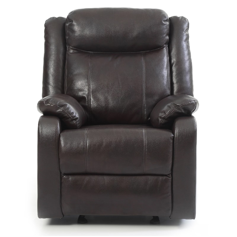 Upholstered Reclining Accent Chair with Padded Arms - 40" - Dark Brown