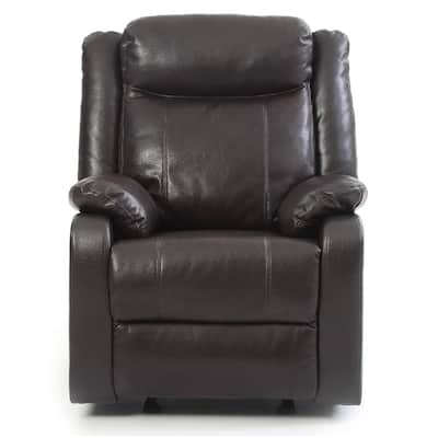 Upholstered Reclining Accent Chair with Padded Arms - 40" - Dark Brown