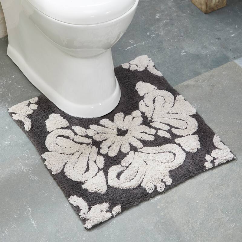 Better Trends Medallion Collection 100% Cotton 5-Pc Set Bathroom Rugs-Soft & Super Absorbent, Non-Skid Latex, Machine Washable