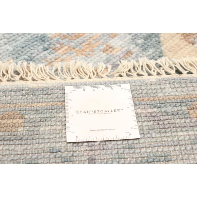 ECARPETGALLERY Hand-knotted Mystique Teal Wool Rug - 5'0 x 7'1