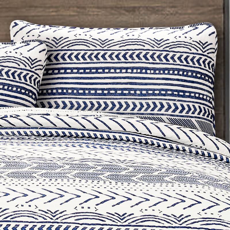 Lush Decor Hygge Geometric Pattern 3-piece Quilt Set