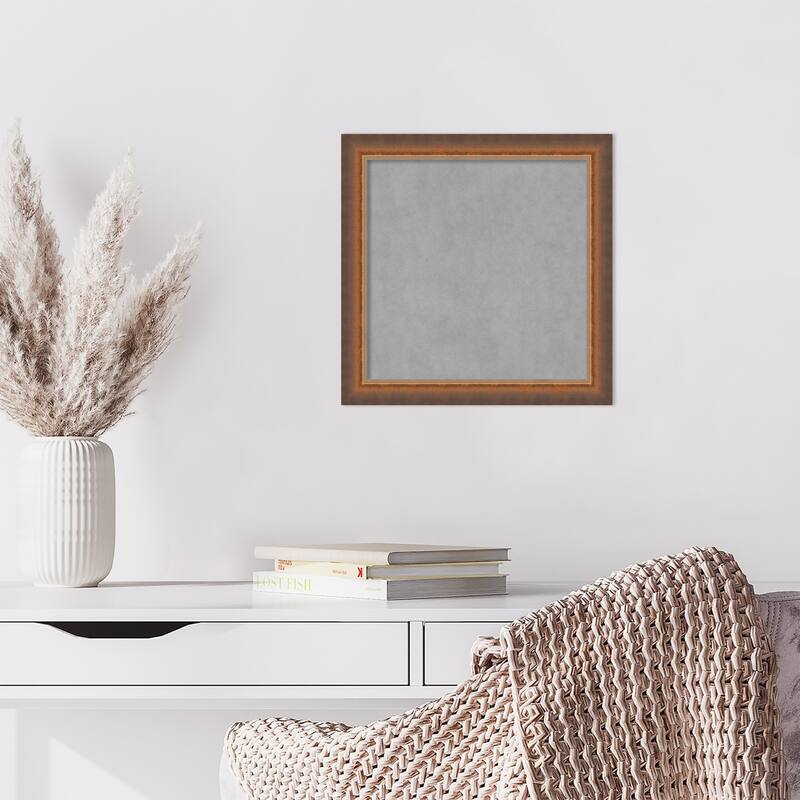 Amanti Art Two Tone Bronze Copper Framed Magnetic Board
