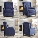 preview thumbnail 6 of 11, Pushback Recliner Chair, Fabric Armchair Push Back Recliner with Rivet Decoration, Single Sofa Accent Chair