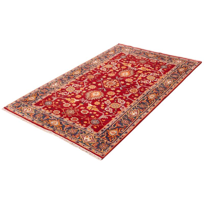 ECARPETGALLERY Hand-knotted Serapi Heritage Red Wool Rug - 5'9 x 9'3