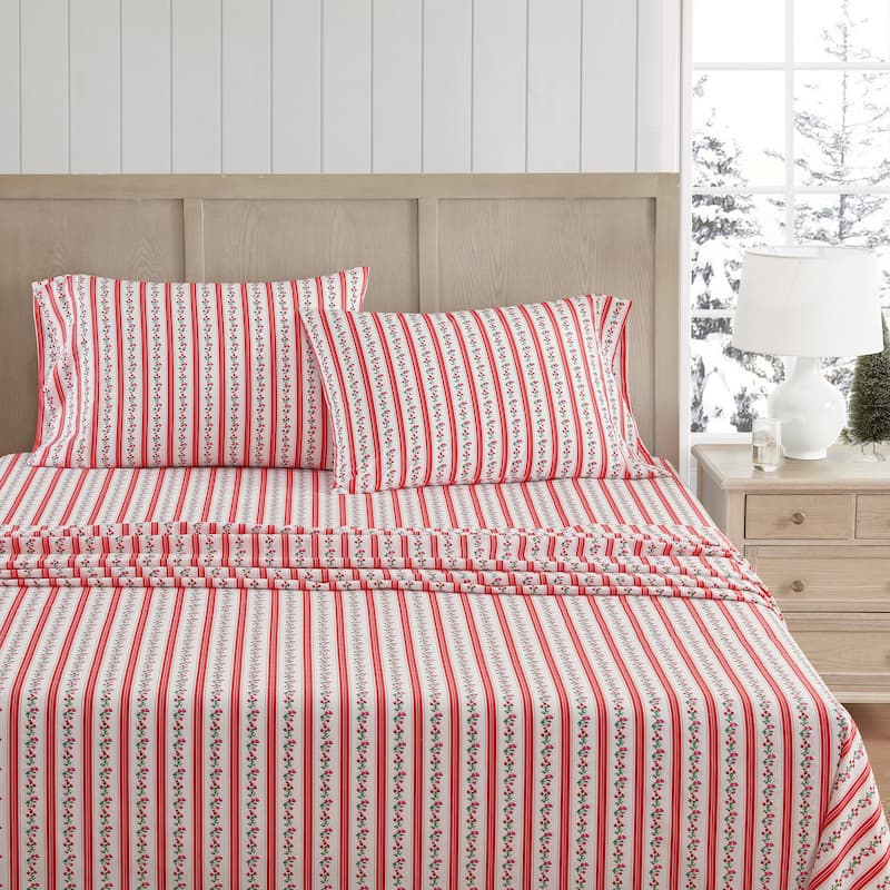 Martha Stewart Printed Cotton Percale Sheet Set
