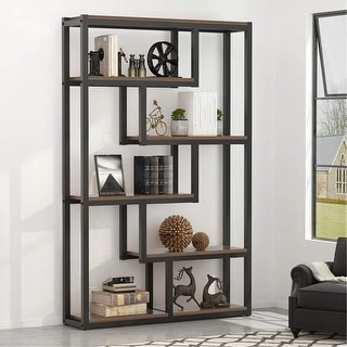5-Shelf Industrial Bookshelf Display Shelves - On Sale - Bed Bath