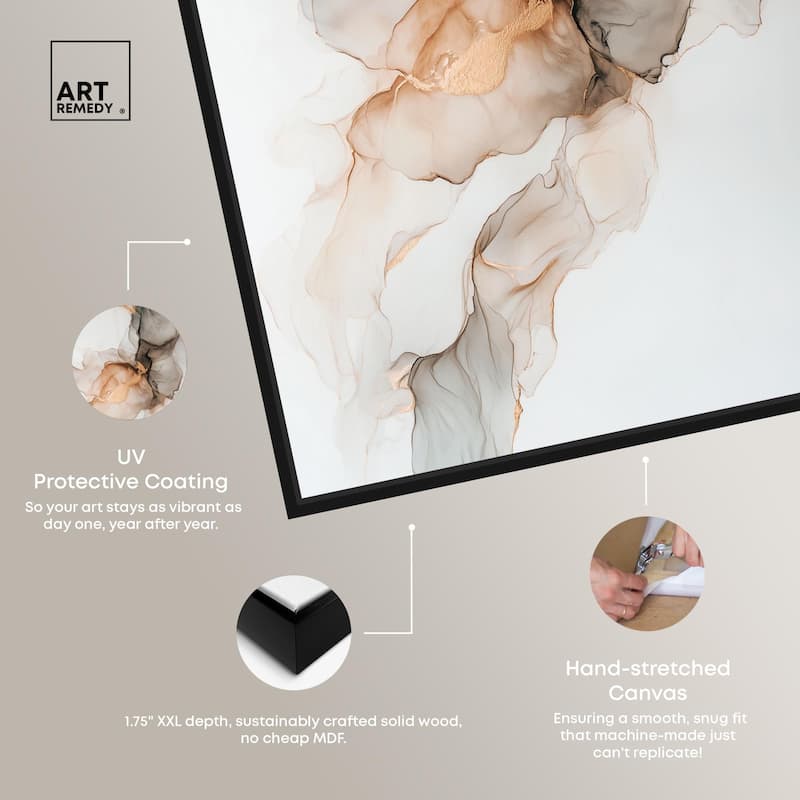 Smoky Gold Drift Canvas by Art Remedy