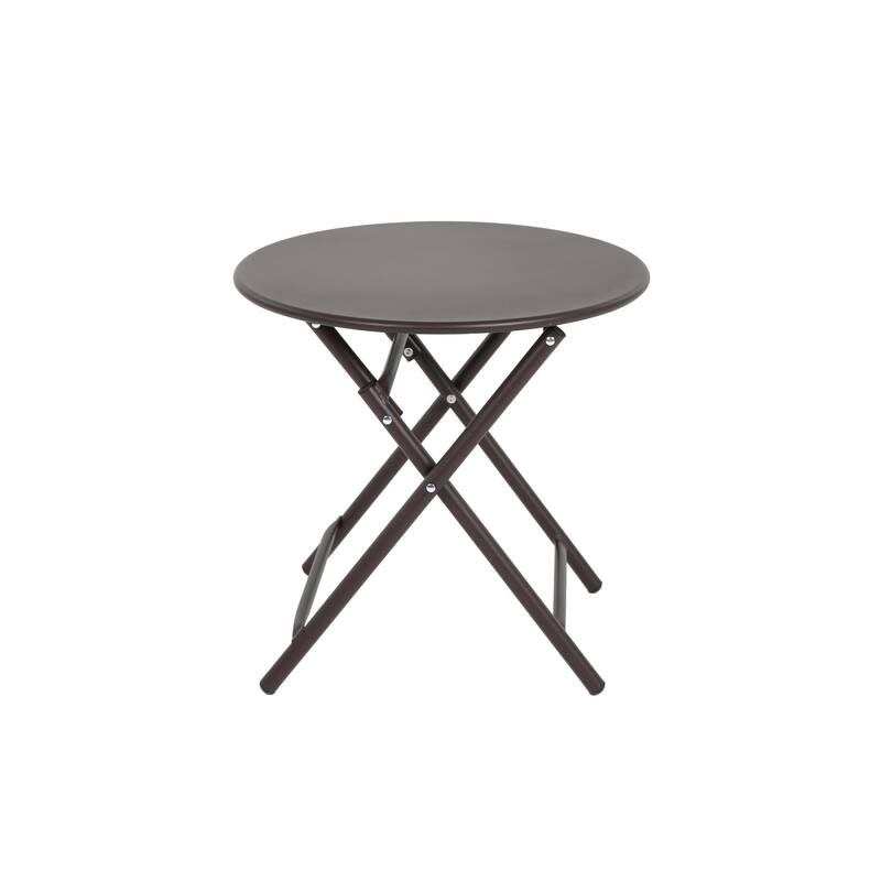 3 Piece Patio set, Outdoor Camping Chairs with Breathable Textilene Fabric, folding table with steel table top