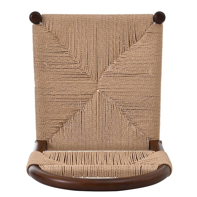 Christopher Knight Home - Modern Solid Ruberwood Dining Chair Set with Handwoven Paper Rope Seat and Back