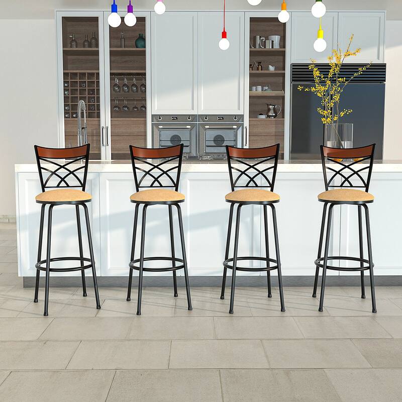 Javlergo Bar Stools Swivel Adjustable Height Counter Stools, Set of 2