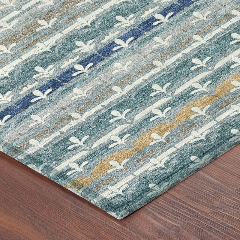 Machine Washable Indoor/ Outdoor Stripe Bramlage Chantille Rug
