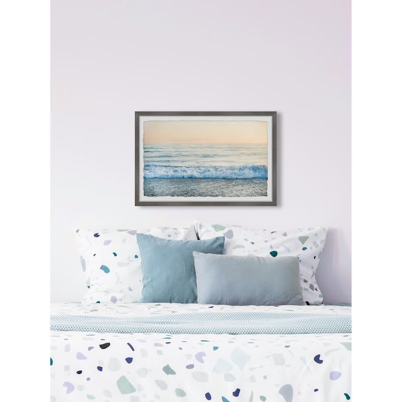 'Watching the Waves' Framed Painting Print