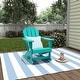 preview thumbnail 80 of 98, Polytrends Laguna Adirondack Eco-Friendly Poly All-weather Outdoor Rocking Chair Turquoise
