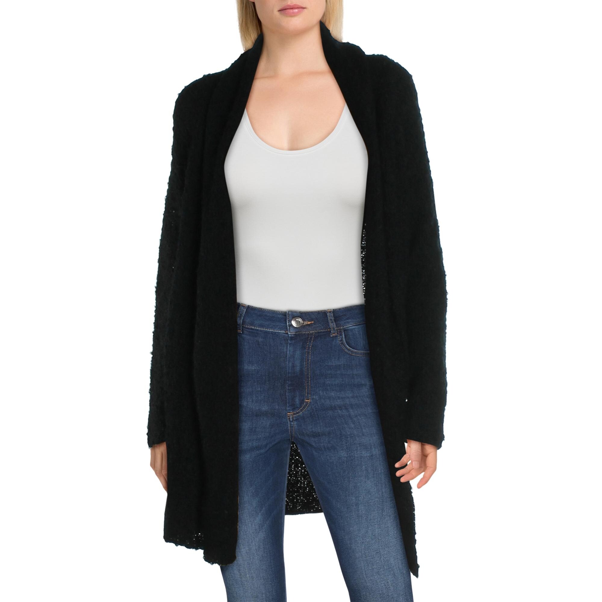 Fuzzy collar cardigan Clearance