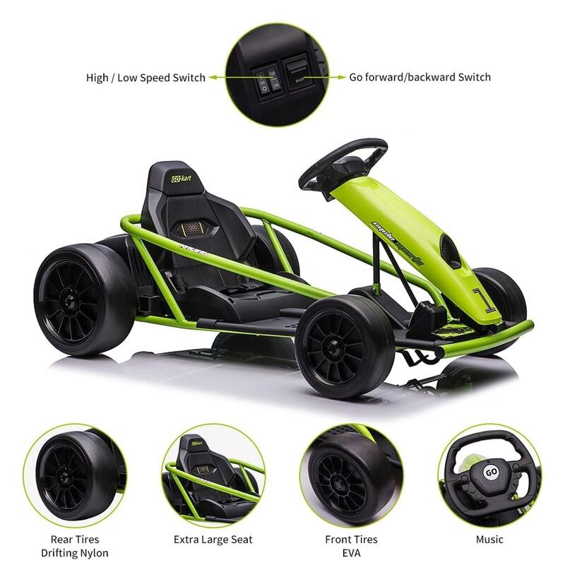 24V Kids Ride on Go Kart with Powerful Motors
