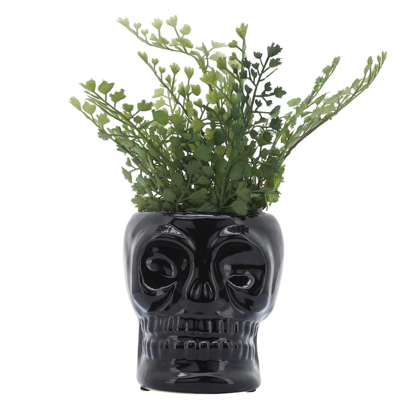 Decorative Ceramic Skull Table Vase