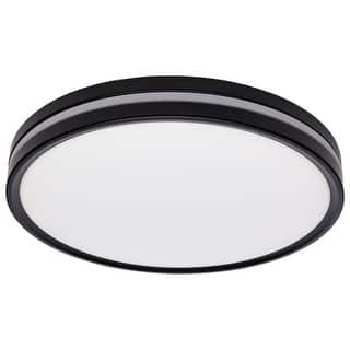 15 Inch Surface Mount with Night Light 5 CCT Selectable Matte Black Finish - Matte Black