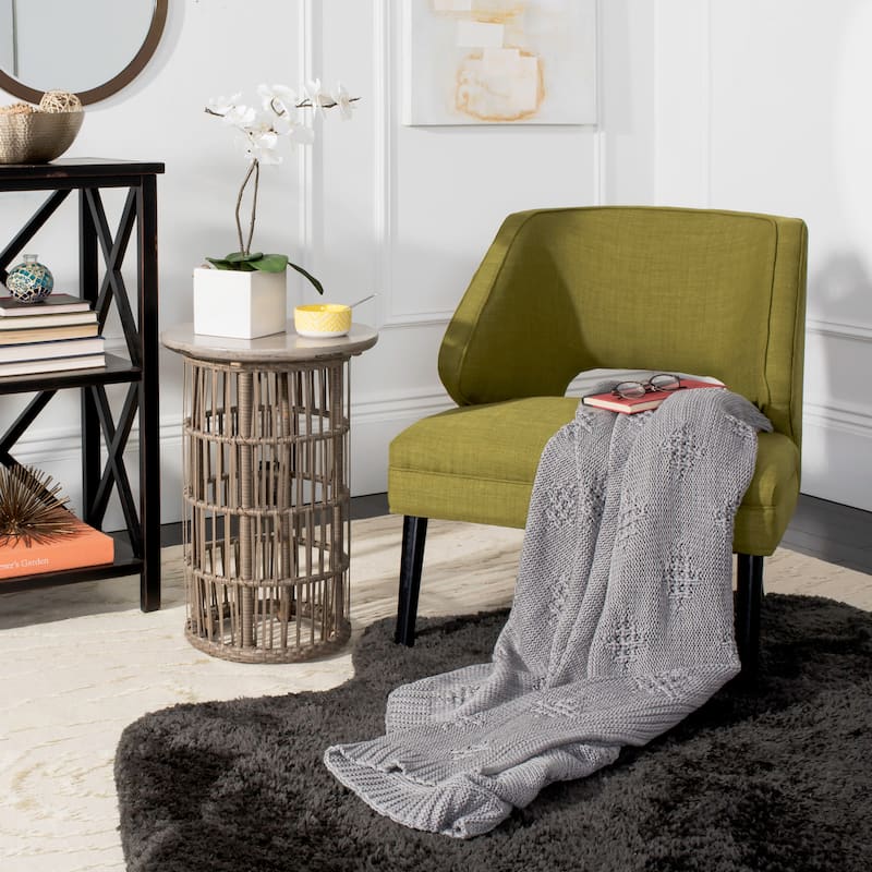 SAFAVIEH Gonca Cozy Grey Knit Throw Blanket