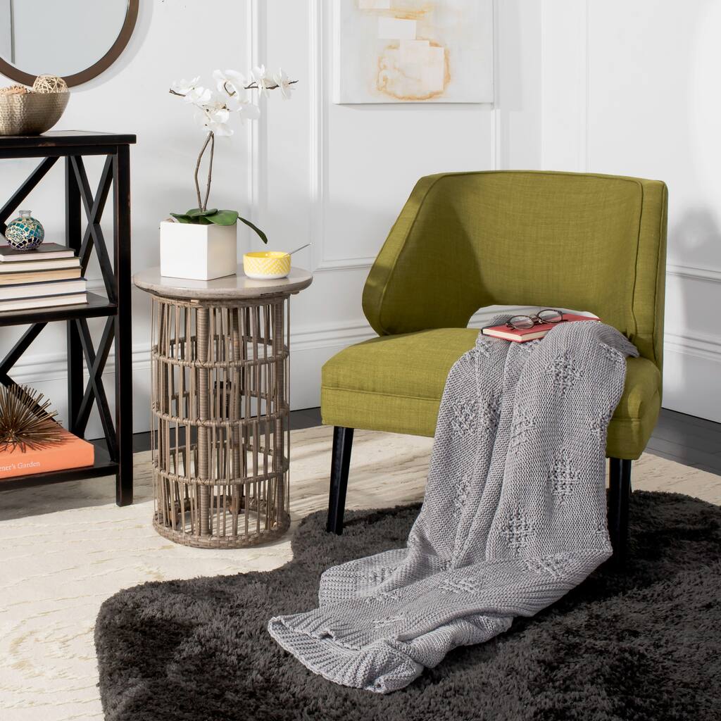 SAFAVIEH Gonca Cozy Grey Knit Throw Blanket