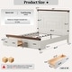 preview thumbnail 45 of 53, Farmhouse Wood Bed Frame with 54" Tall Headboard, 2 Large Drawers