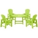 preview thumbnail 85 of 193, Laguna Kids Adirondack 5-Piece Round Table Dining Set Lime
