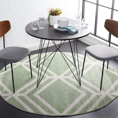 SAFAVIEH Adirondack Olsa Geometric Distressed Rug - 6' Round