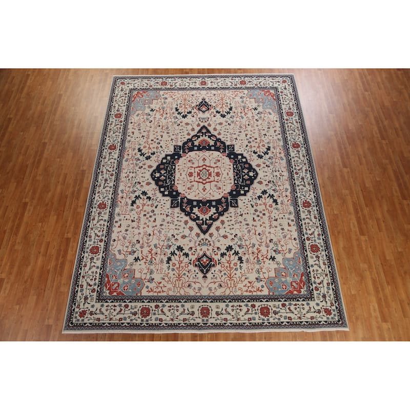 Floral Kashan Mohtasham Turkish Oriental Area Rug Wool Hand-knotted - 9'9" x 13'0"