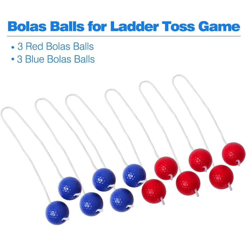 GSE™ Set of 6 Ladder Ball Toss Game Ladder Balls Bolas Set, Replacement Golf Balls Bolos - Ladder Balls