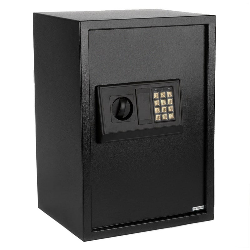 Digital Safe Box Home Use Electronic Password Steel Plate Safe Box Black For Home Safes Small Safe Fire Safe Money Safe Sentry Safe Fire Proof Water Proof Safe Fireproof Safety Boxes Cabinet