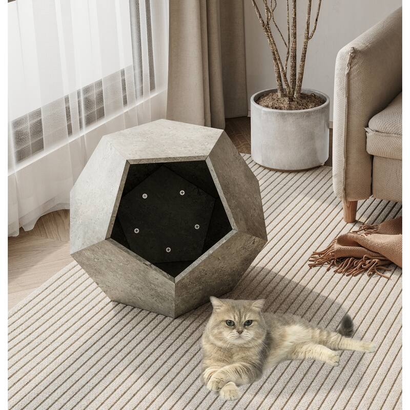 25.98'' Modern Pet Furniture Cat Kennel Side Table Coffee Table