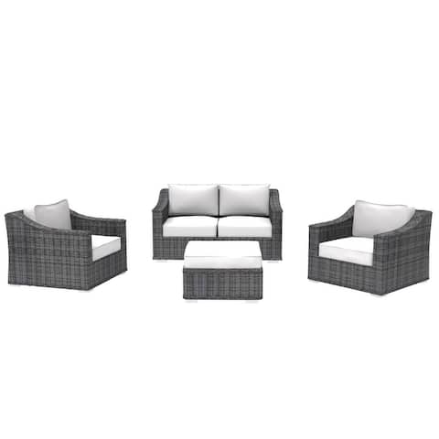 Luxury Series Garden Furniture  4 Seater Deep Seating Sectional Patio Furniture  5-Piece Outdoor Sectional