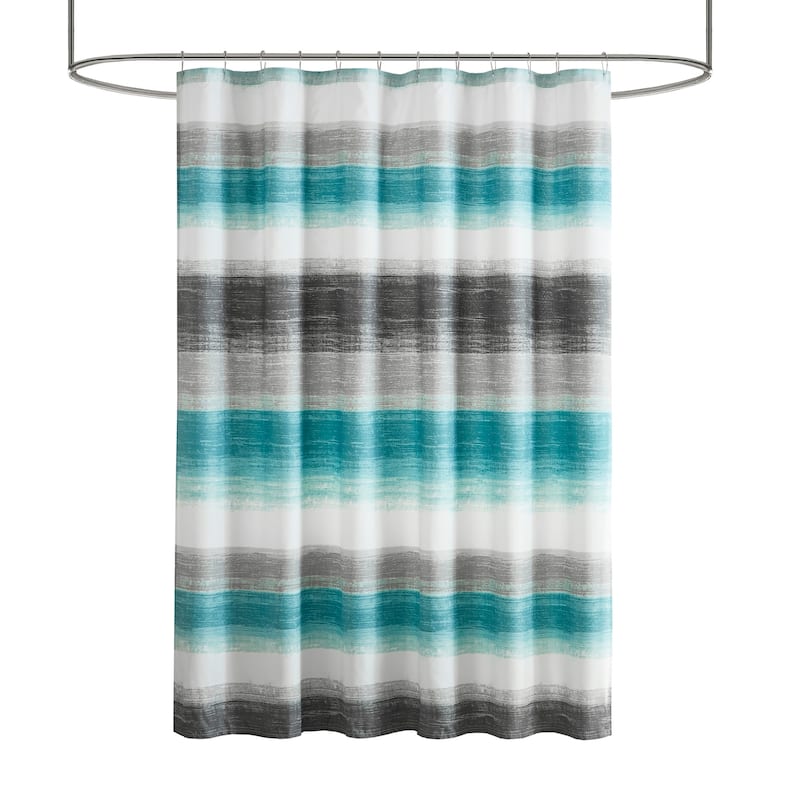Madison Park Essentials Barret Stripe Print Shower Curtain