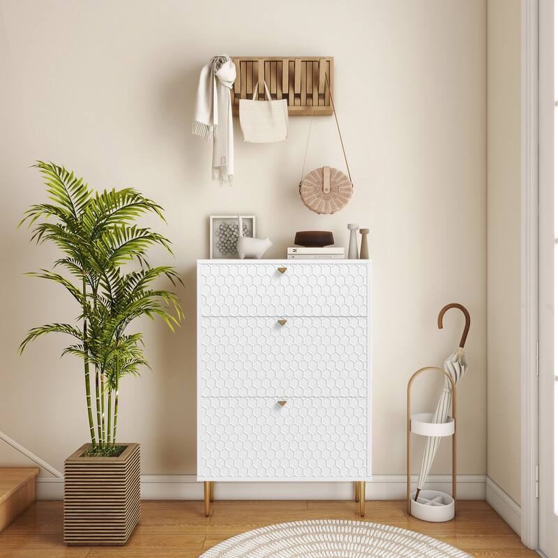 shoes cabinet for 24 pair shoes - White