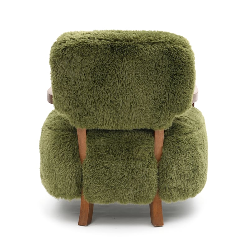 Furniture of America Lumir Modern 28-inch Faux Fur Accent Arm Chair