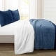 preview thumbnail 14 of 16, Lush Decor Farmhouse Color Block Ultra Soft Faux Fur All Season Kids Comforter Set