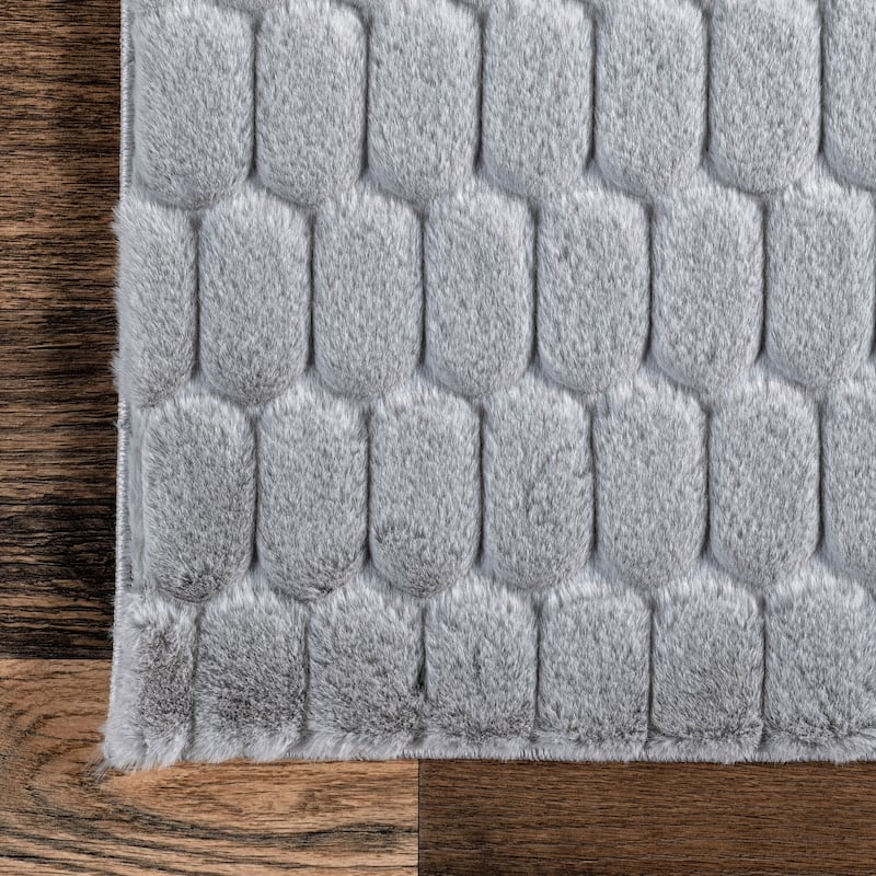Nuloom Nia SuperiorWash Tile Faux Rabbit Machine Washable Area Rug