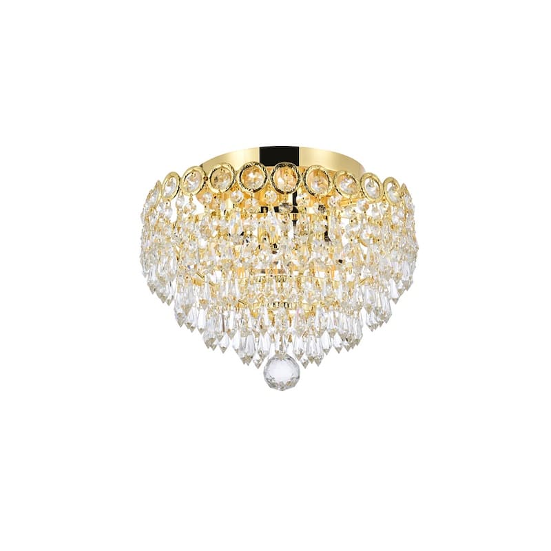 Fleur Illumination 4 light Gold Flush Mount