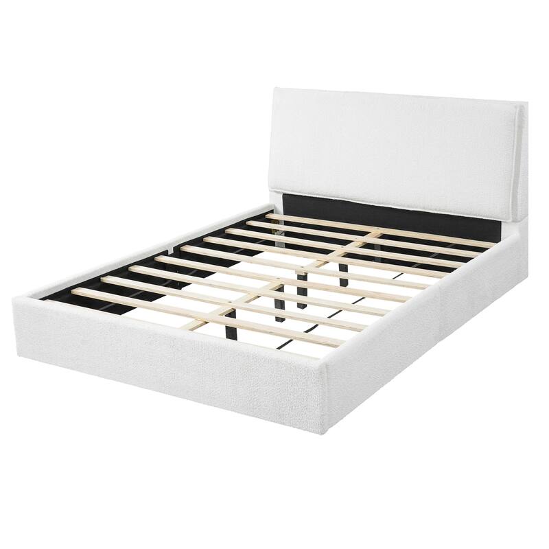 Christopher Knight Home - Ergonomic Boucle Upholstered Platform Bed Frame