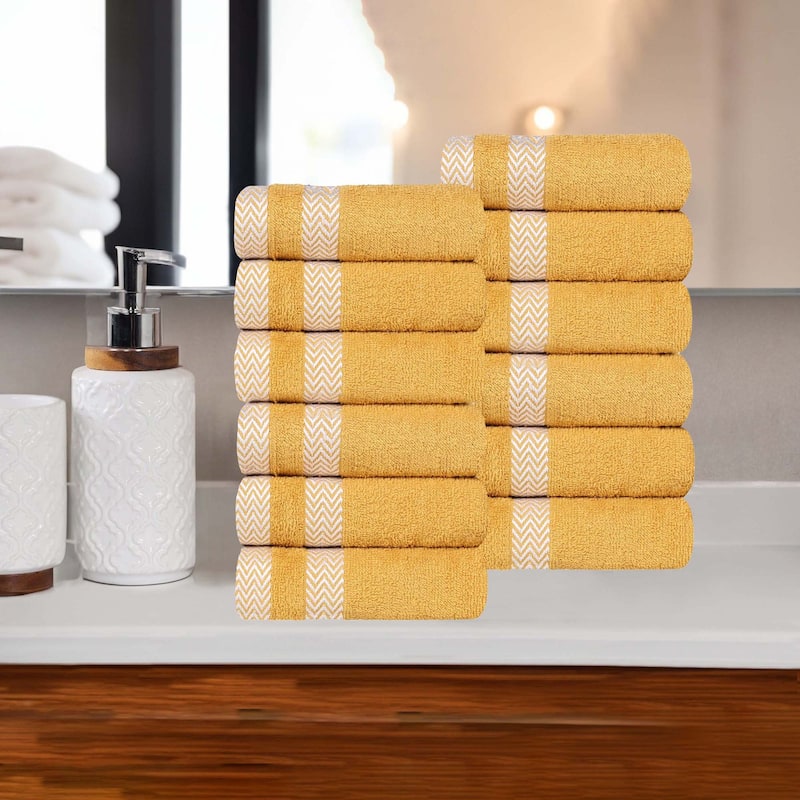 Superior Hays Cotton Medium Weight Face Towel Washcloth Set of 12