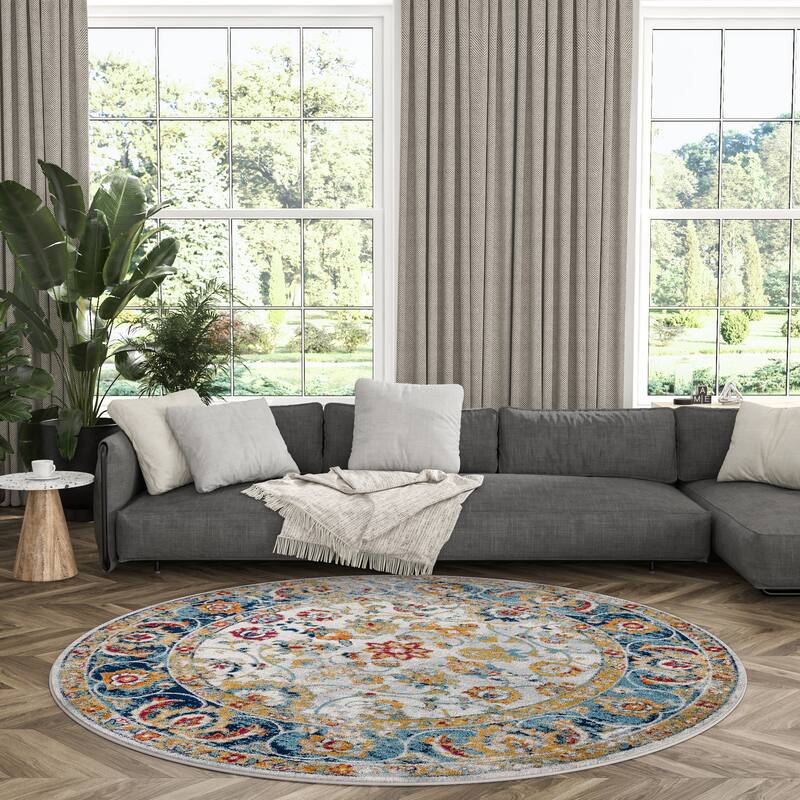 Gematria French Country Floral Indoor Area Rug