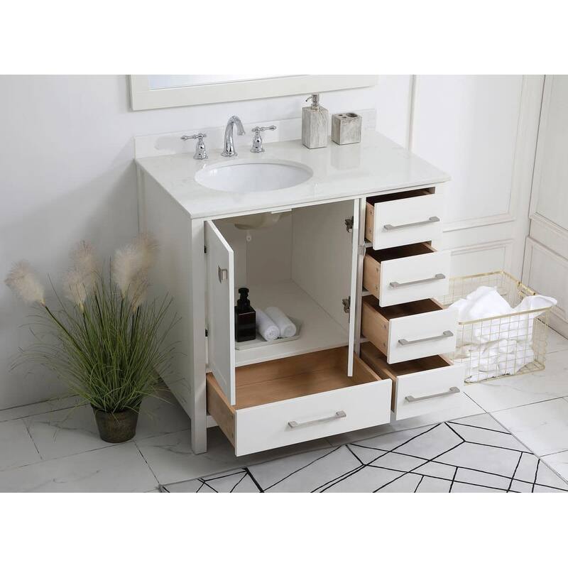 Elegant Lighting VF18836-BS Irene 36" Free Standing Single Basin