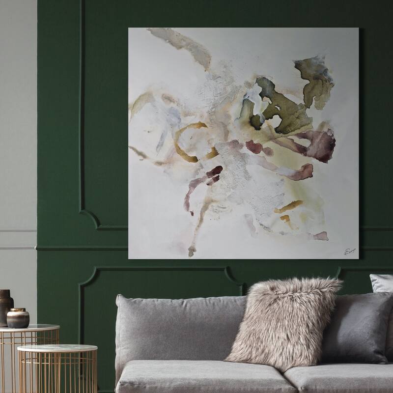 Renwil Topanga 48" Wide Canvas Art, Off-white