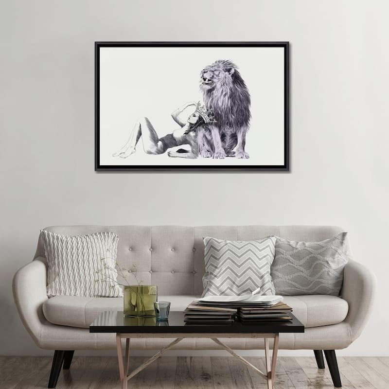 iCanvas "The Queen Leo " by Jenny Rome Framed
