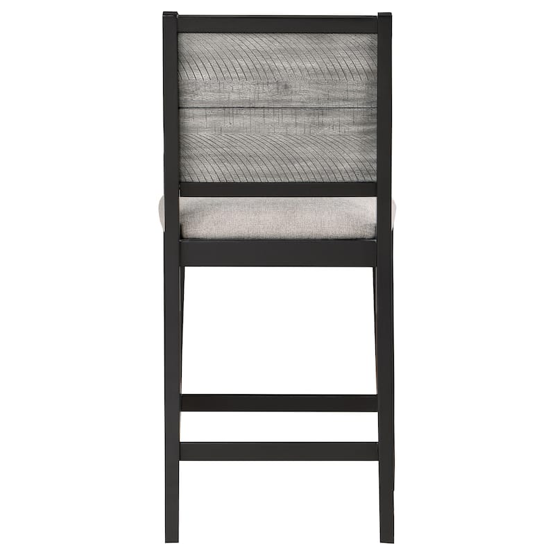 Elodie Wood Counter Chair Grey and Black (Set of 2) - 19.75'' x 21.25'' x 40.75''
